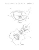 Golf Club Head and Removable Weight diagram and image