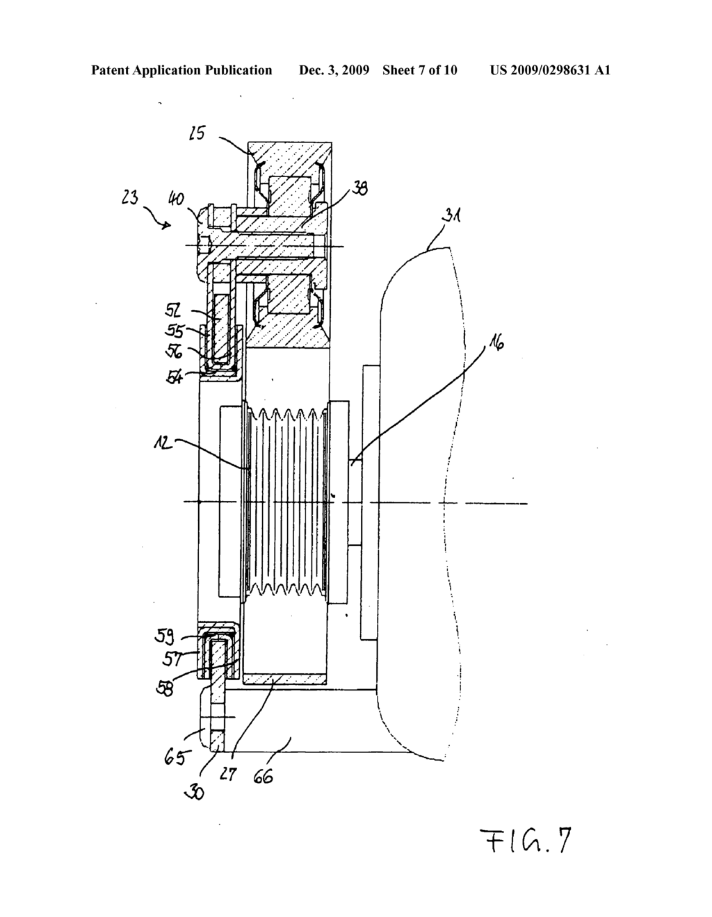 Belt tensioning device for being used with a starter generator - diagram, schematic, and image 08