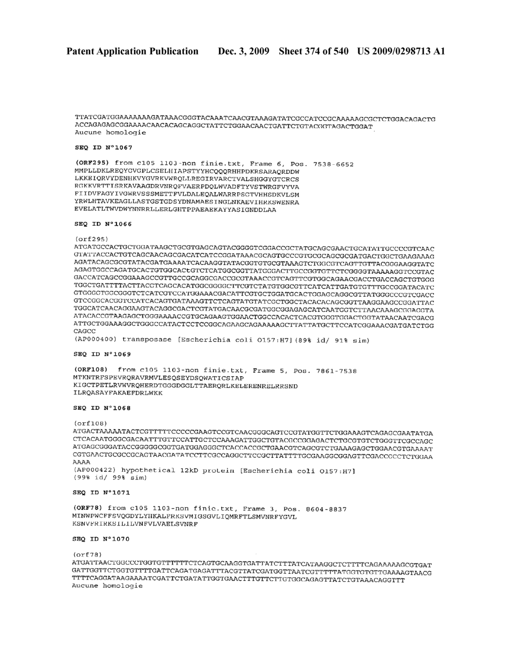 POLYNUCLEOTIDES WHICH ARE OF NATURE B2/D+ A- AND WHICH ARE ISOLATED FROM E. COLI, AND BIOLOGICAL USES OF THESE POLYNUCLEOTIDES AND OF THEIR POLYPEPTIDES - diagram, schematic, and image 375