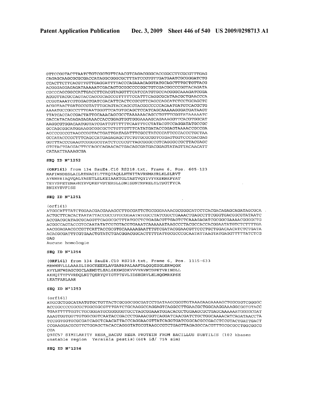 POLYNUCLEOTIDES WHICH ARE OF NATURE B2/D+ A- AND WHICH ARE ISOLATED FROM E. COLI, AND BIOLOGICAL USES OF THESE POLYNUCLEOTIDES AND OF THEIR POLYPEPTIDES - diagram, schematic, and image 447