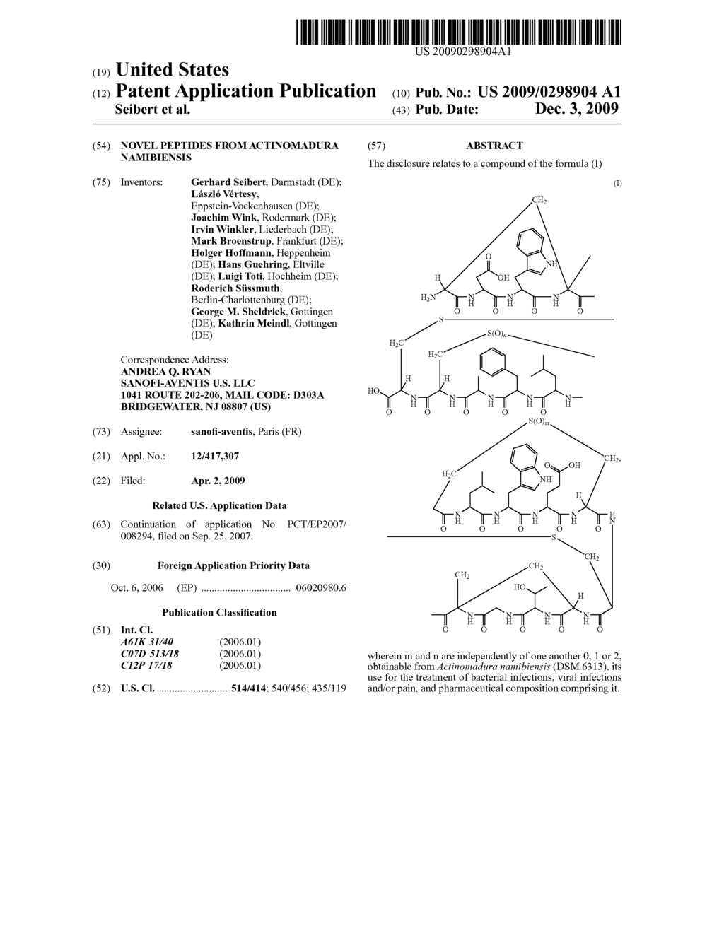 NOVEL PEPTIDES FROM ACTINOMADURA NAMIBIENSIS - diagram, schematic, and image 01