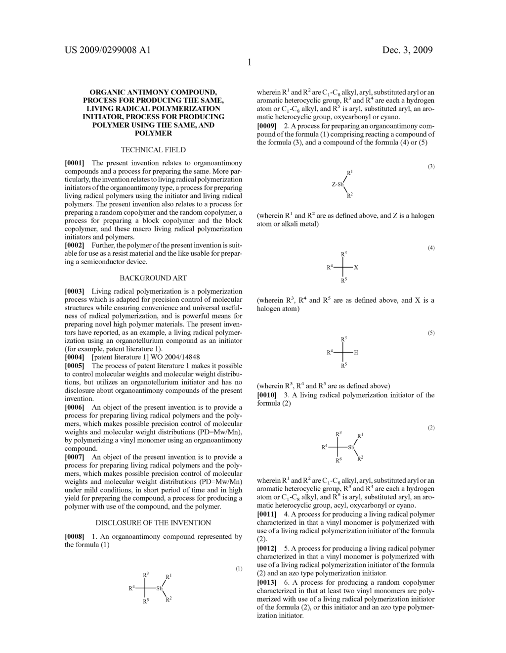 Organic antimony compound, process for producing the same, living radical polymerization initiator, process for producing polymer using the same, and polymer - diagram, schematic, and image 02