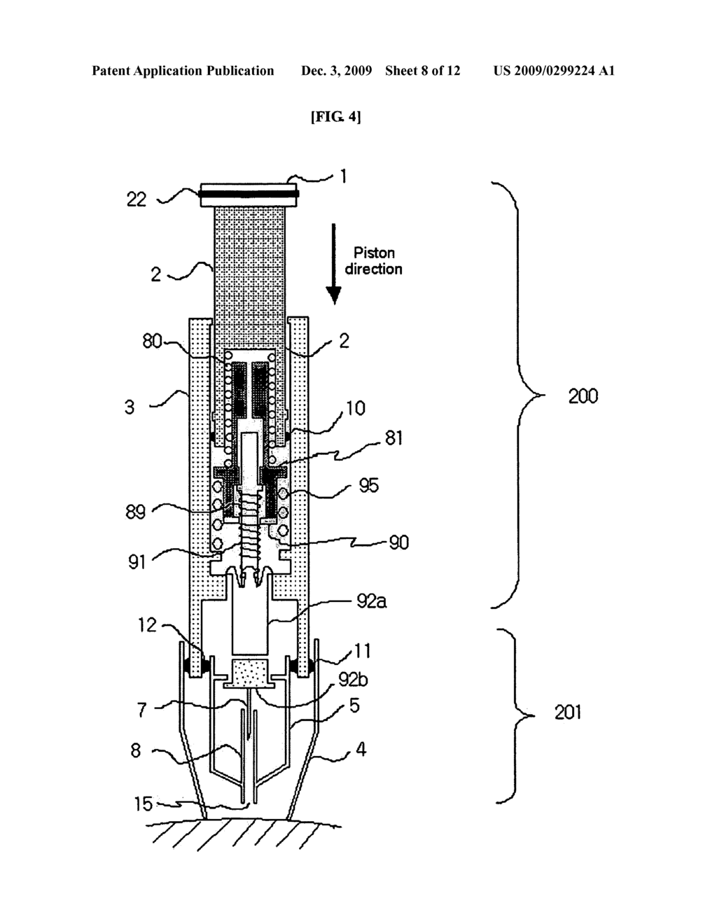 Lancet device and method for sampling and injecting blood using the lancet device - diagram, schematic, and image 09