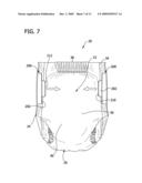 PERSONAL WEAR ABSORBENT ARTICLE WITH WAIST ADJUSTMENT TAB diagram and image