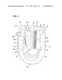 PERSONAL WEAR ABSORBENT ARTICLE WITH TAB diagram and image