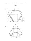 Folded disposable pants diagram and image