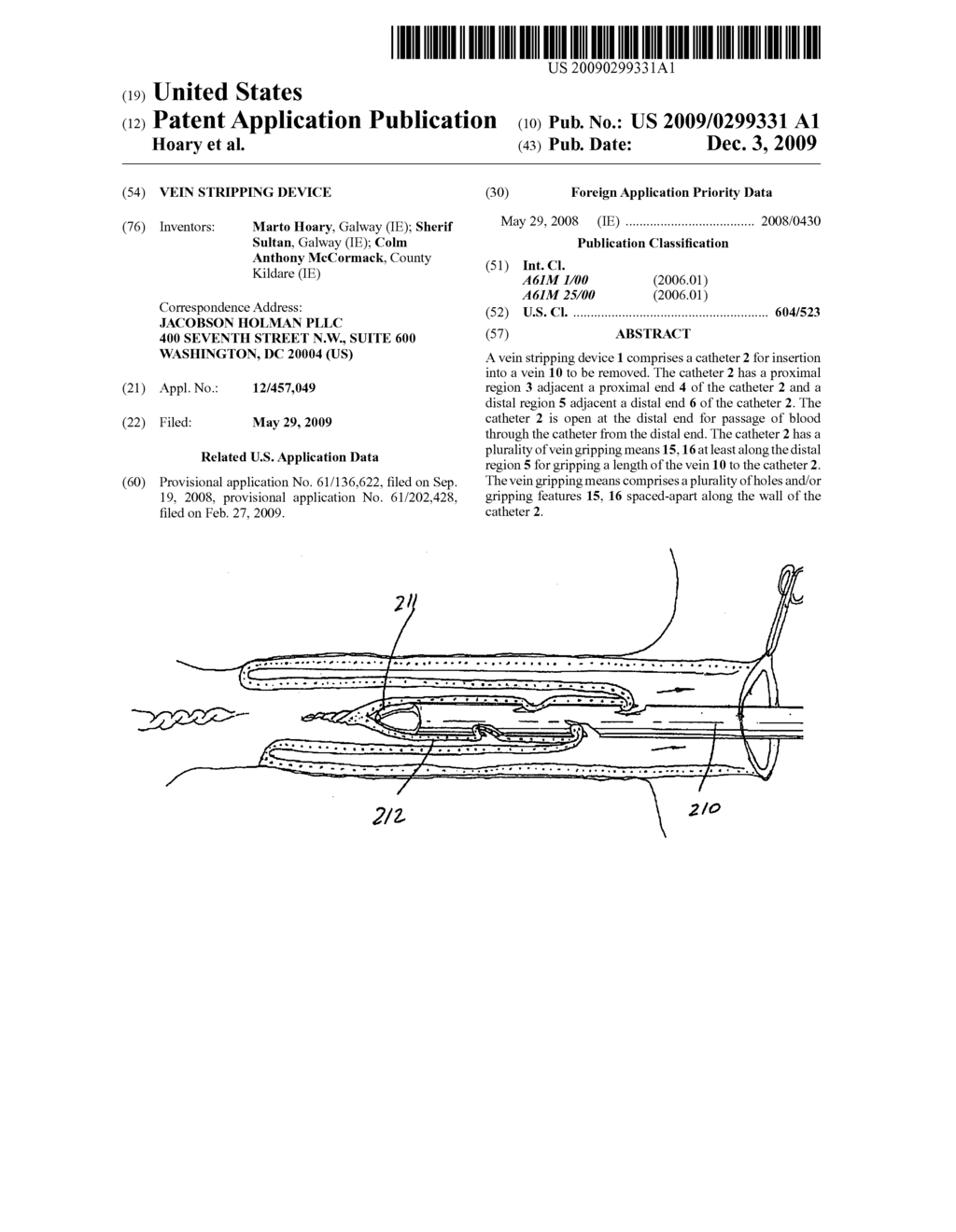 Vein stripping device - diagram, schematic, and image 01