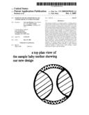 Sterling silver and/or metal gel and/or liquid centered teether diagram and image