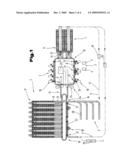 Warehouse for transferring goods and method for operating said warehouse diagram and image