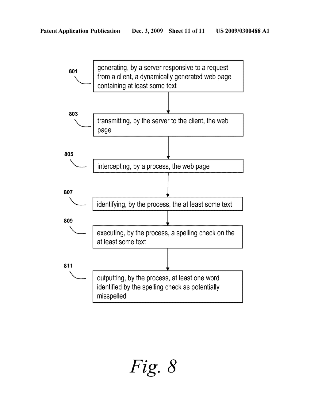 SYSTEMS AND METHODS FOR AUTOMATIC SPELL CHECKING OF DYNAMICALLY GENERATED WEB PAGES - diagram, schematic, and image 12