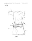 Tennis garment with ball sleeves diagram and image