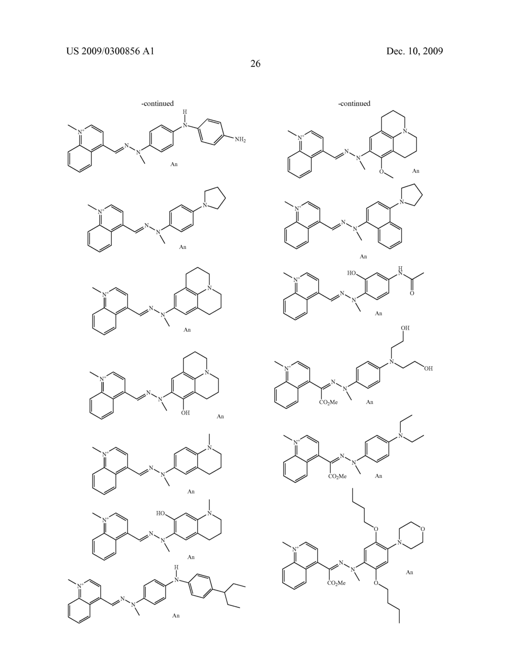 SPECIFIC MONOCATIONIC MONOCHROMOPHORIC COMPOUNDS OF HYDRAZONE TYPE COMPRISING A 2-, 4-PYRIDINIUM OR 2-, 4-QUINOLINIUM UNIT, SYNTHESIS THEREOF, DYE COMPOSITIONS CONTAINING THEM, AND METHOD FOR DYEING KERATIN FIBRES - diagram, schematic, and image 27