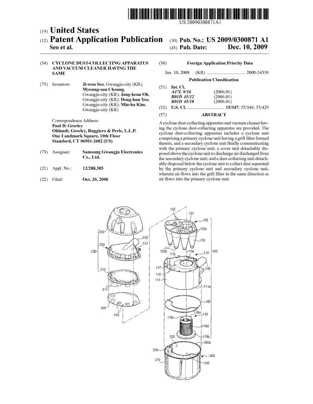 Cyclone dust-collecting apparatus and vacuum cleaner having the same - diagram, schematic, and image 01