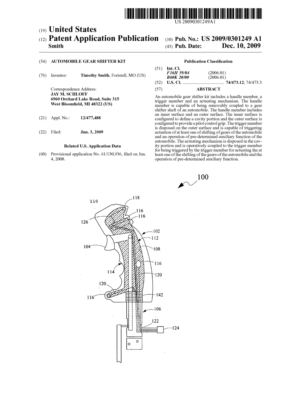 Automobile Gear Shifter Kit - diagram, schematic, and image 01