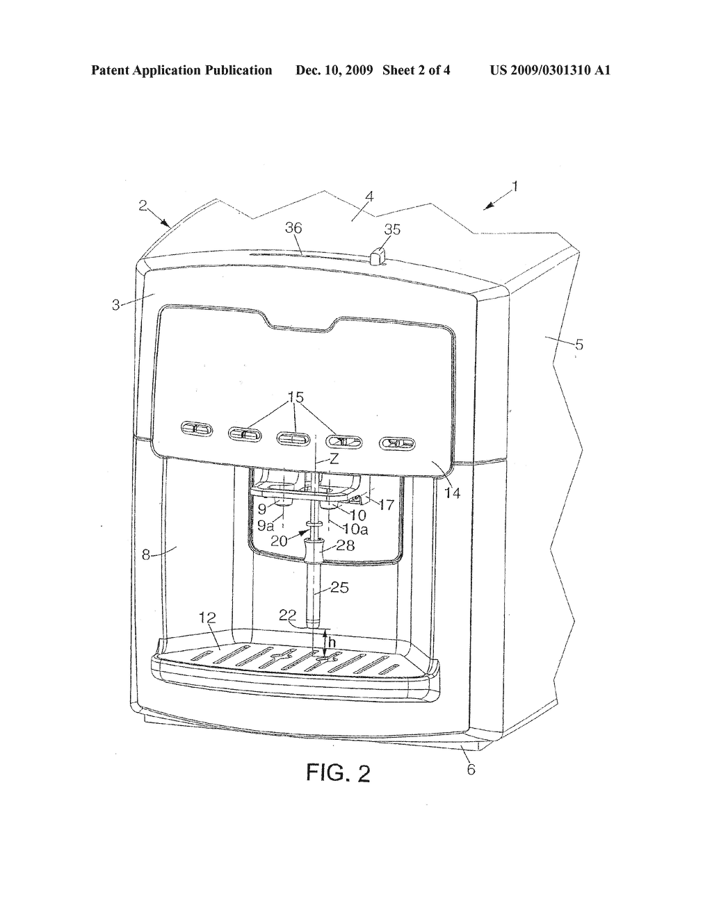 COFFEE MACHINE PROVICED WITH A STEAM NOZZLE - diagram, schematic, and image 03