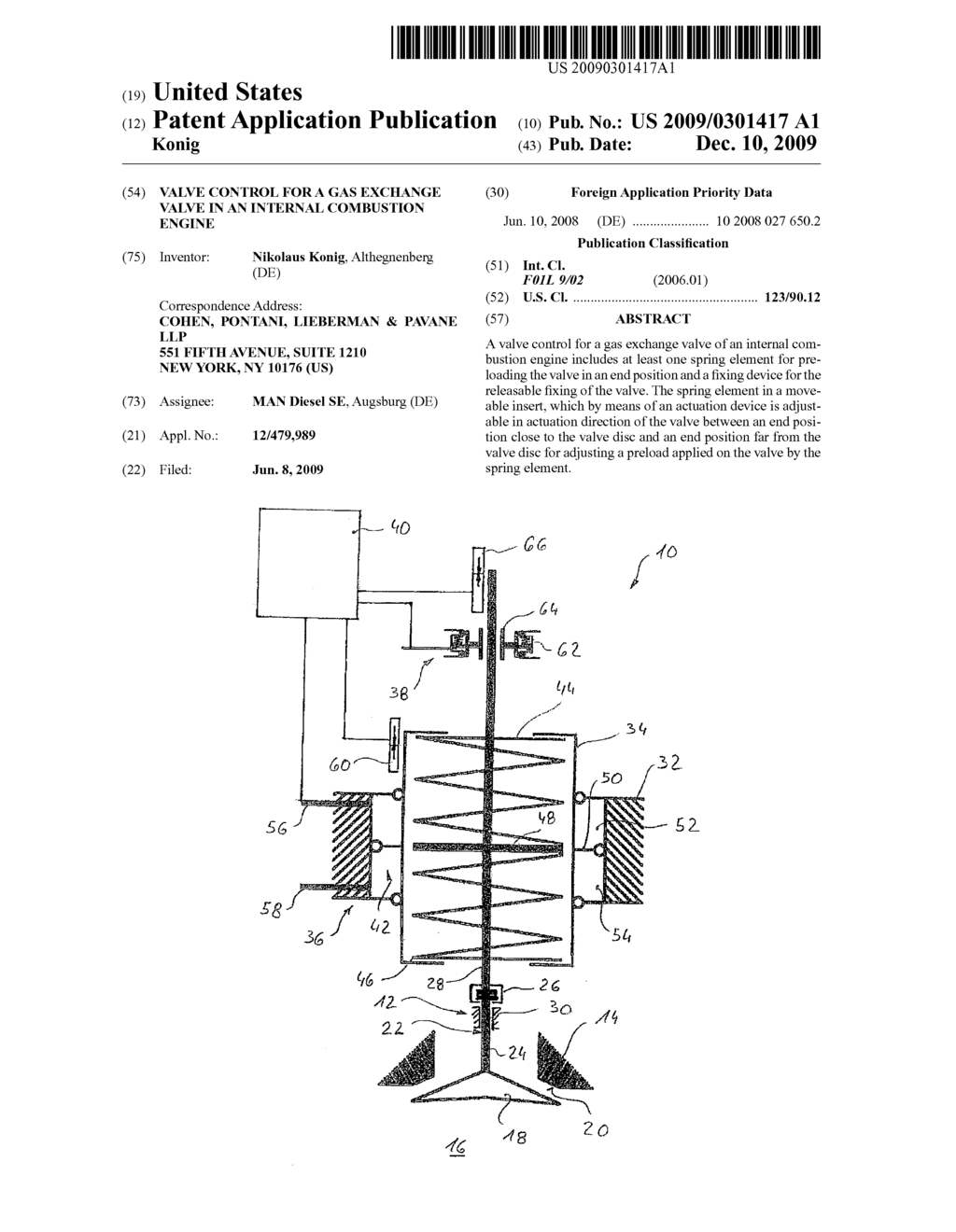 Valve Control For A Gas Exchange Valve In An Internal Combustion Engine - diagram, schematic, and image 01