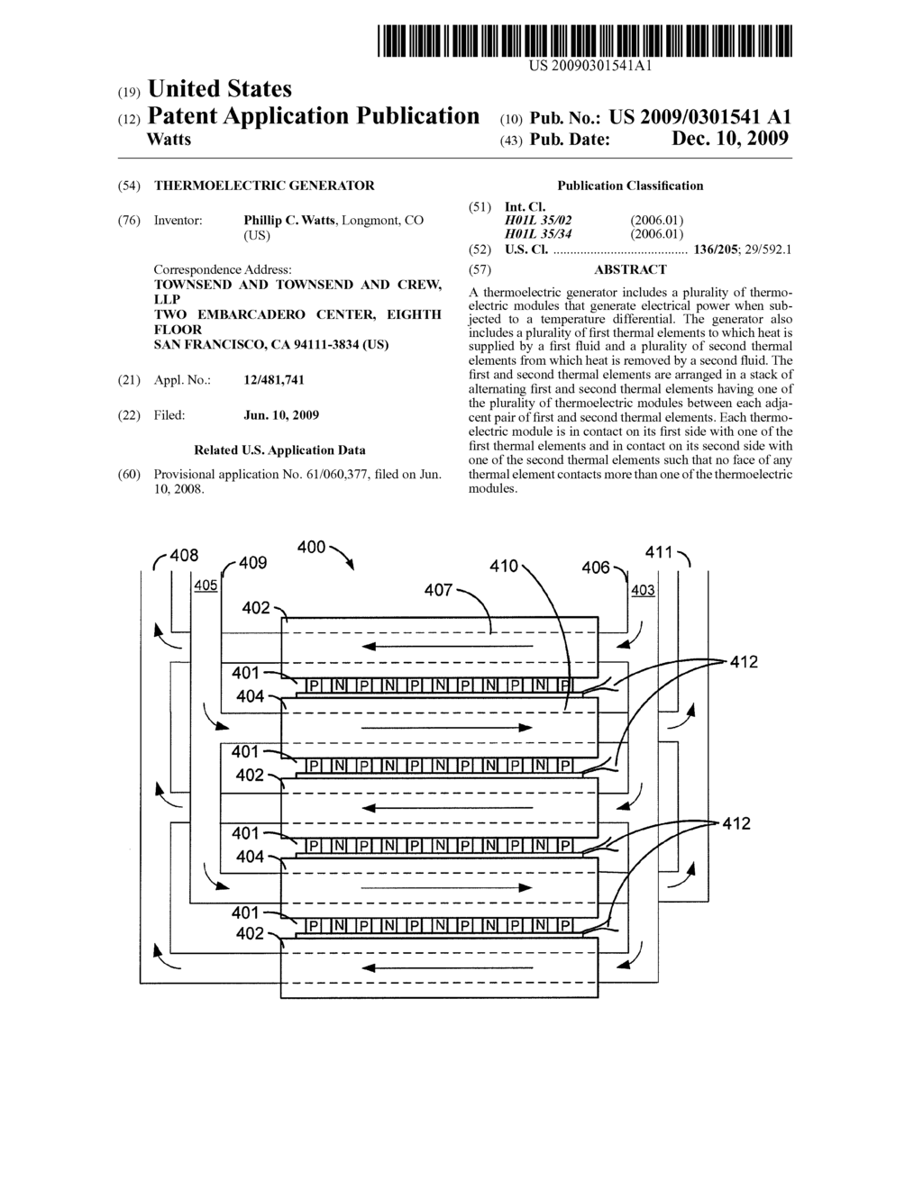 THERMOELECTRIC GENERATOR - diagram, schematic, and image 01