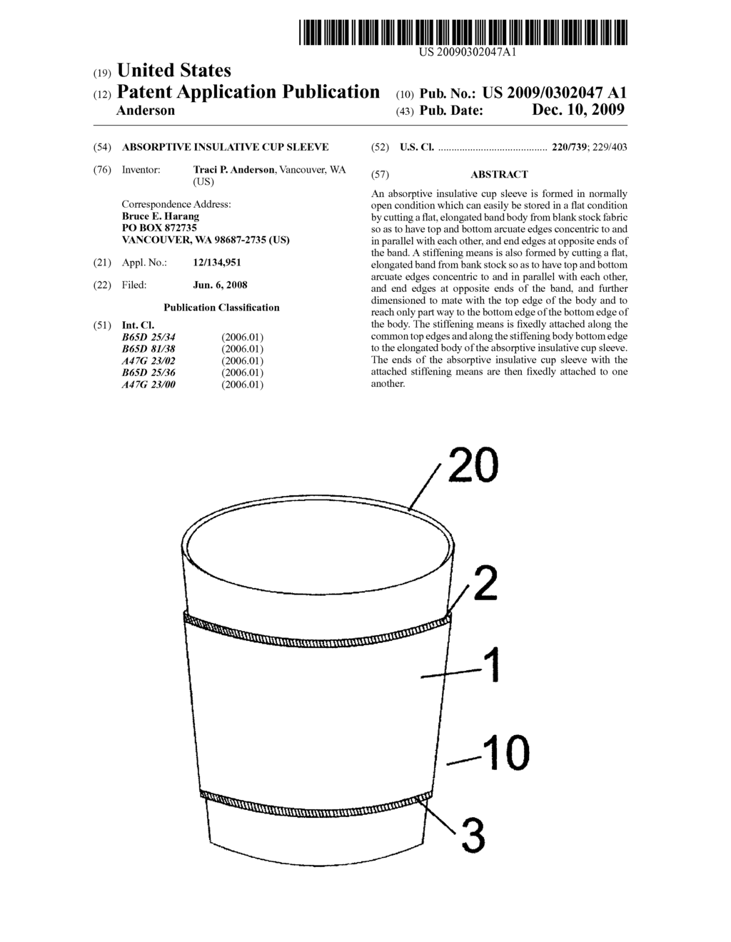 ABSORPTIVE INSULATIVE CUP SLEEVE - diagram, schematic, and image 01