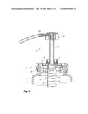 Pump mountable on two sizes of container diagram and image