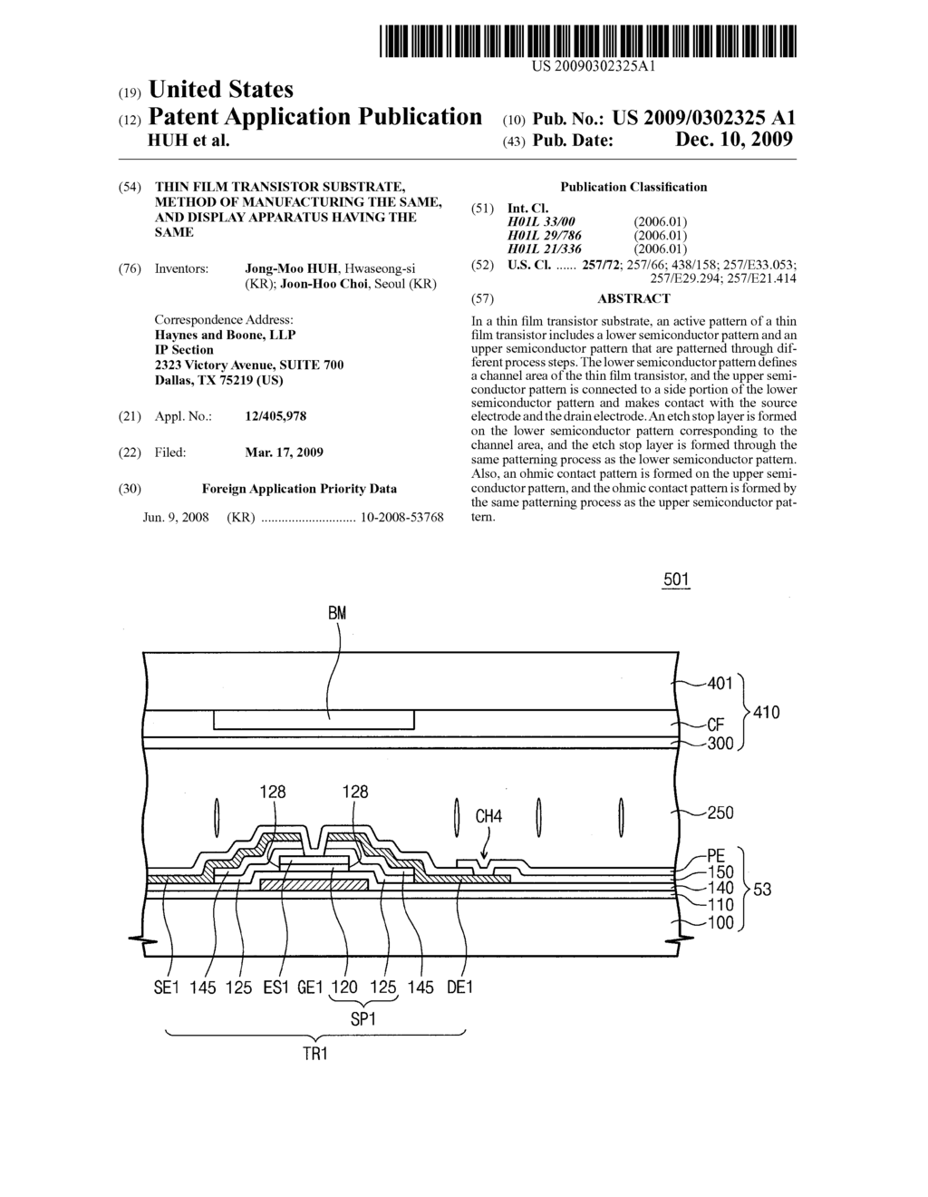 THIN FILM TRANSISTOR SUBSTRATE, METHOD OF MANUFACTURING THE SAME, AND DISPLAY APPARATUS HAVING THE SAME - diagram, schematic, and image 01