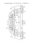 Semiconductor device and method of forming recessed conductive vias in saw streets diagram and image