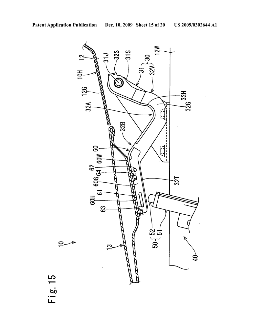 Hood impact absorbing apparatus - diagram, schematic, and image 16