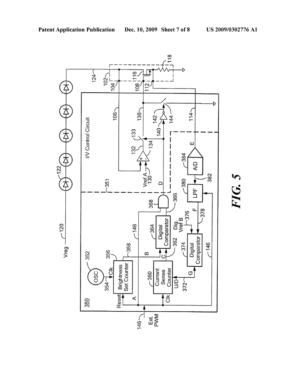 ELECTRONIC CIRCUIT FOR DRIVING A DIODE LOAD WITH A PREDETERMINED AVERAGE CURRENT - diagram, schematic, and image 08