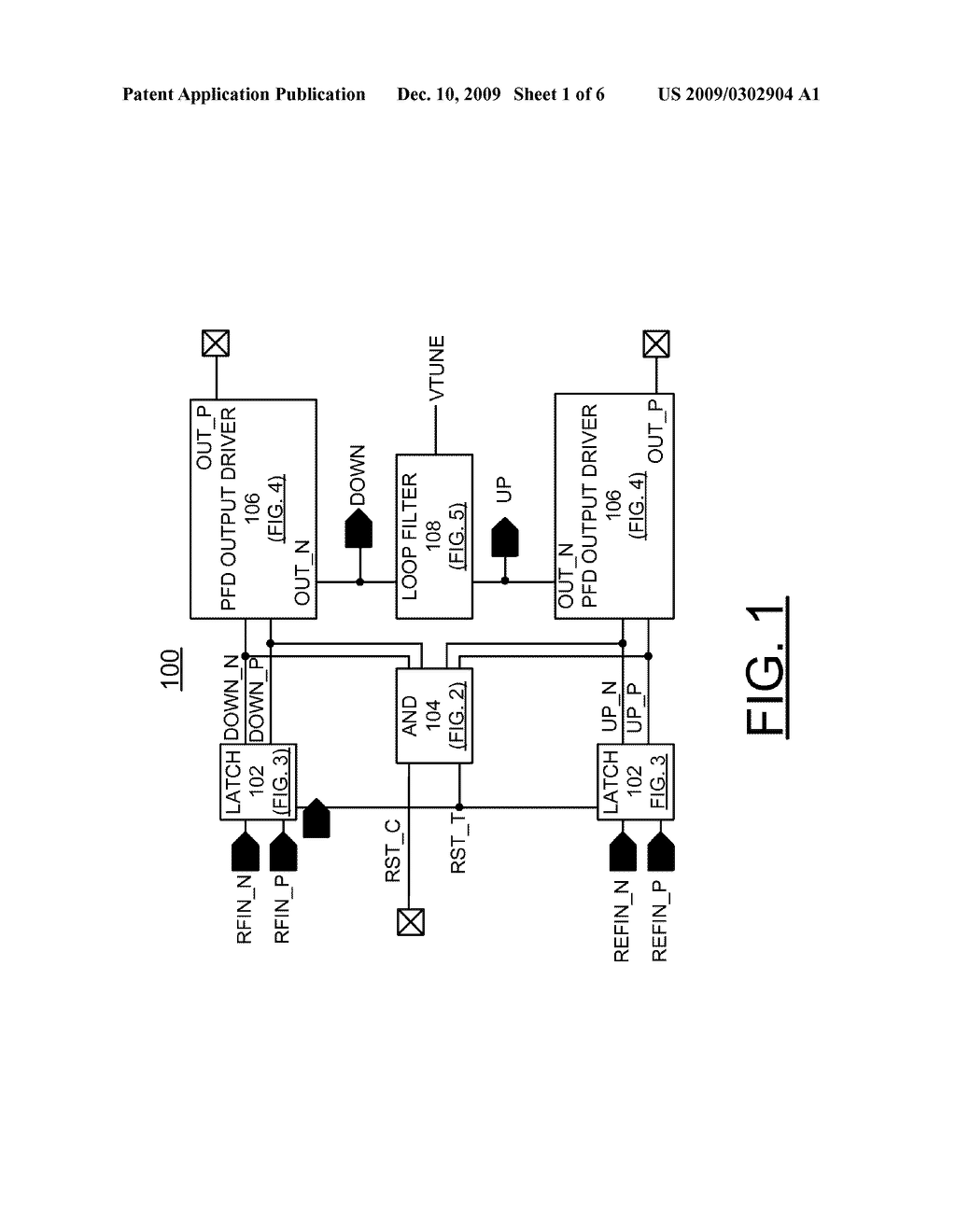Phase Frequency Detector Circuit for Implementing Low PLL Phase Noise and Low Phase Error - diagram, schematic, and image 02