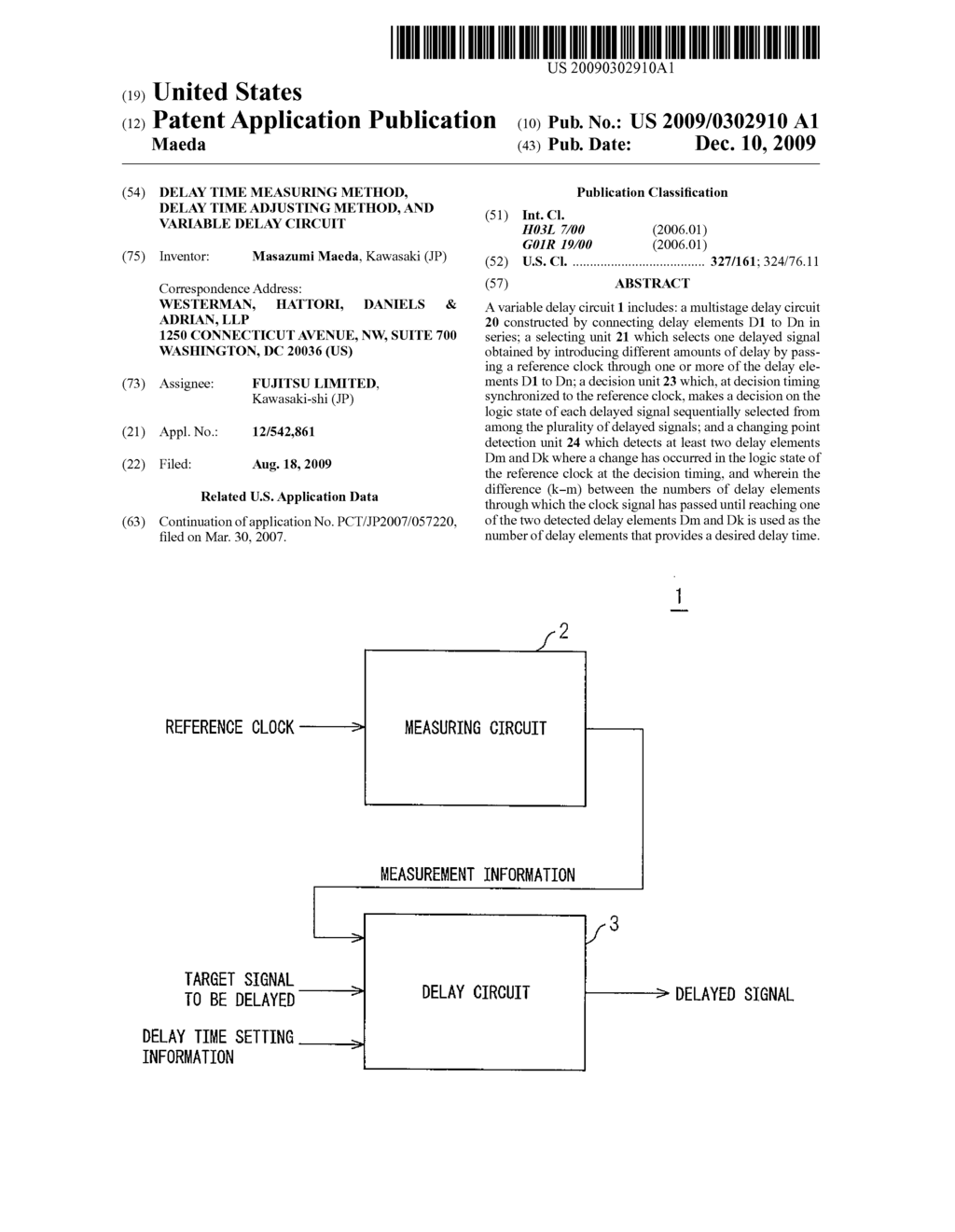 DELAY TIME MEASURING METHOD, DELAY TIME ADJUSTING METHOD, AND VARIABLE DELAY CIRCUIT - diagram, schematic, and image 01