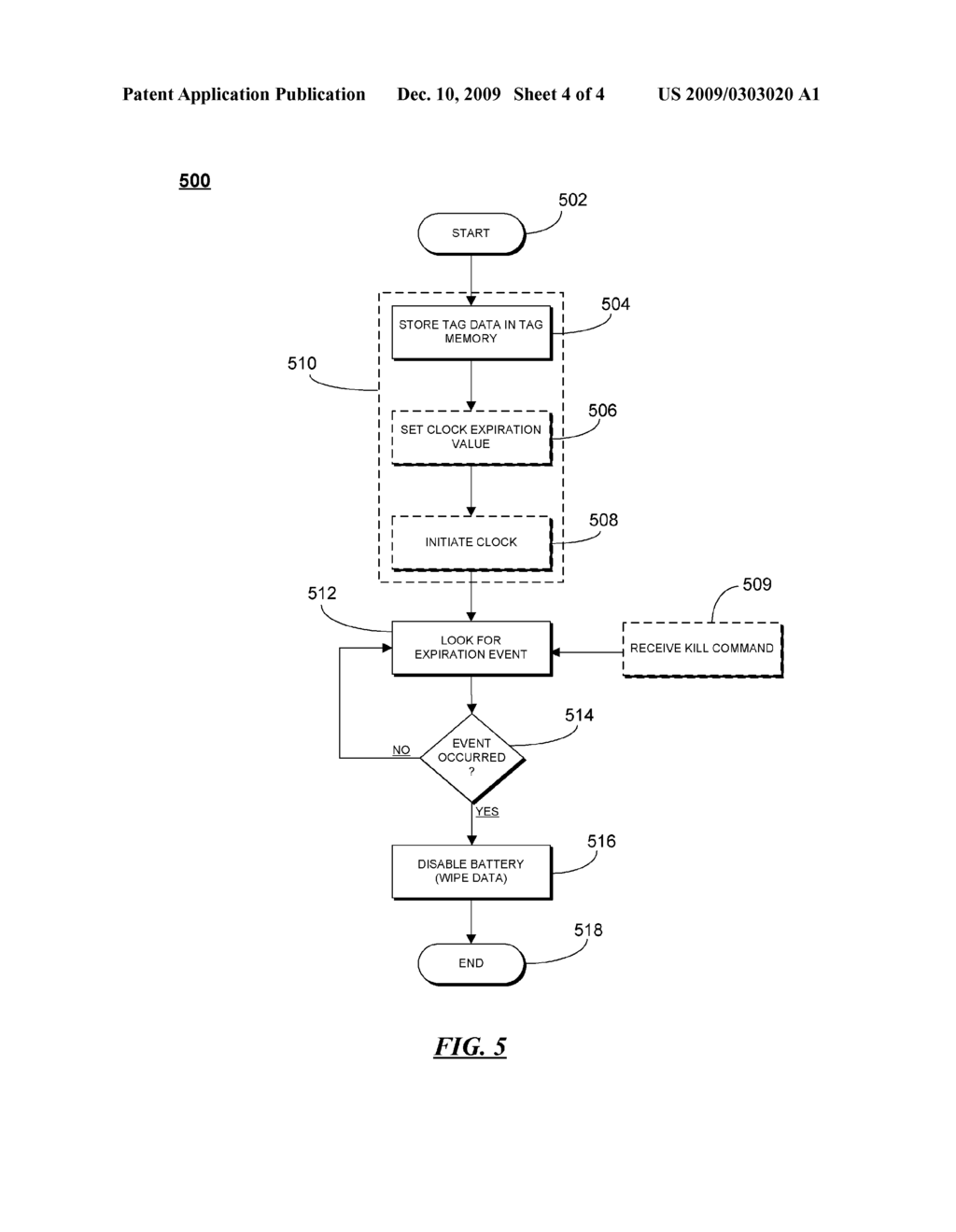 METHOD AND APPARATUS FOR DISABLING ACTIVE MODE OPERATION OF A DATA TAG DEVICE - diagram, schematic, and image 05