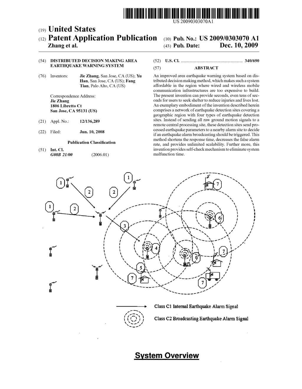 Distributed Decision Making Area Earthquake Warning System - diagram, schematic, and image 01