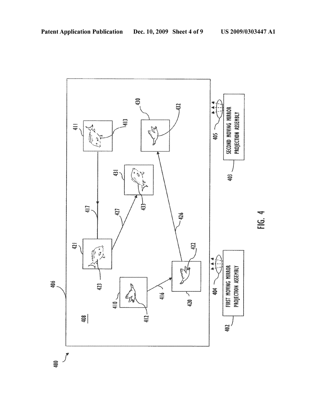 MOVING MIRROR PROJECTION AND ANIMATION SYSTEM - diagram, schematic, and image 05