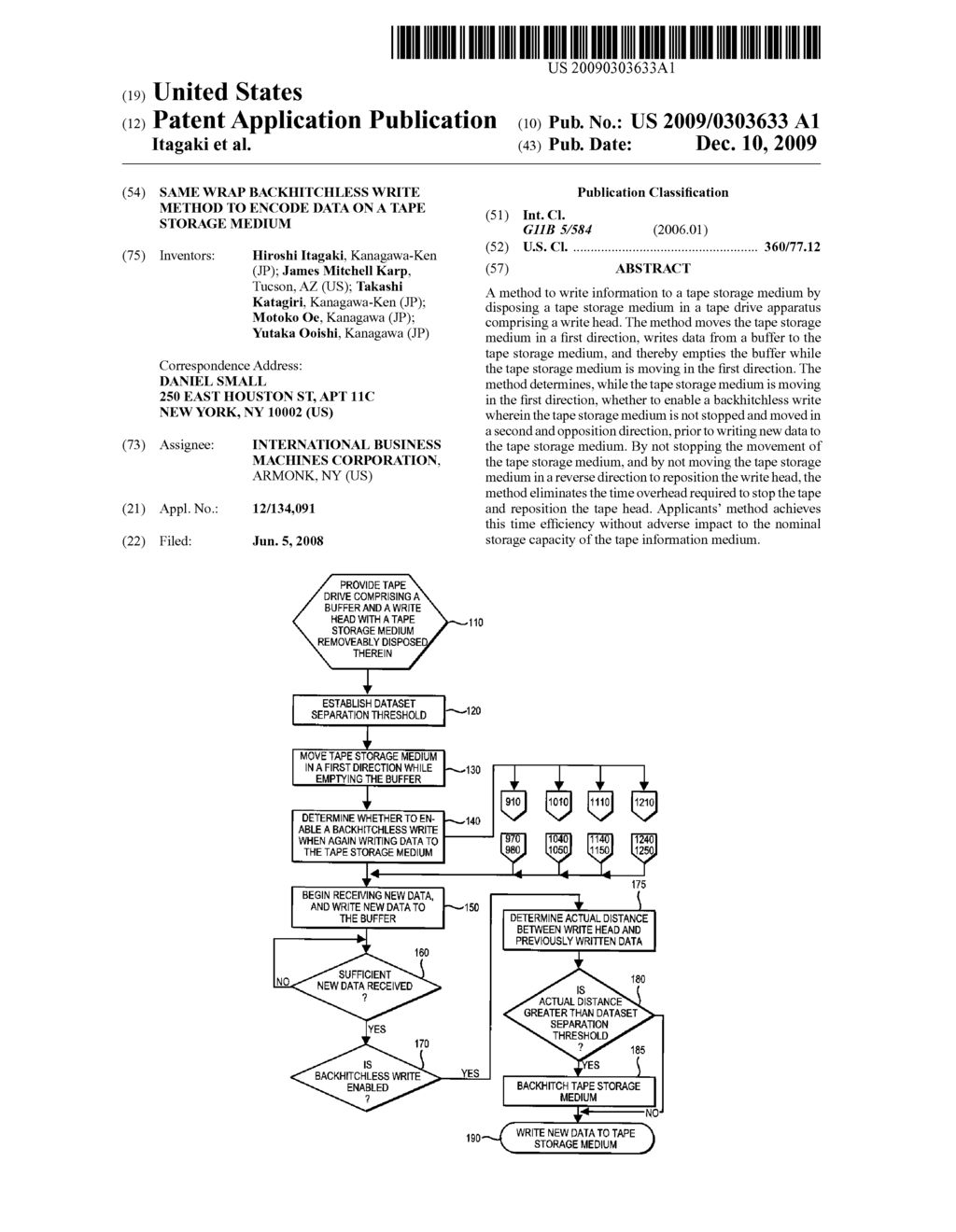 Same Wrap Backhitchless Write Method to Encode Data on a Tape Storage Medium - diagram, schematic, and image 01