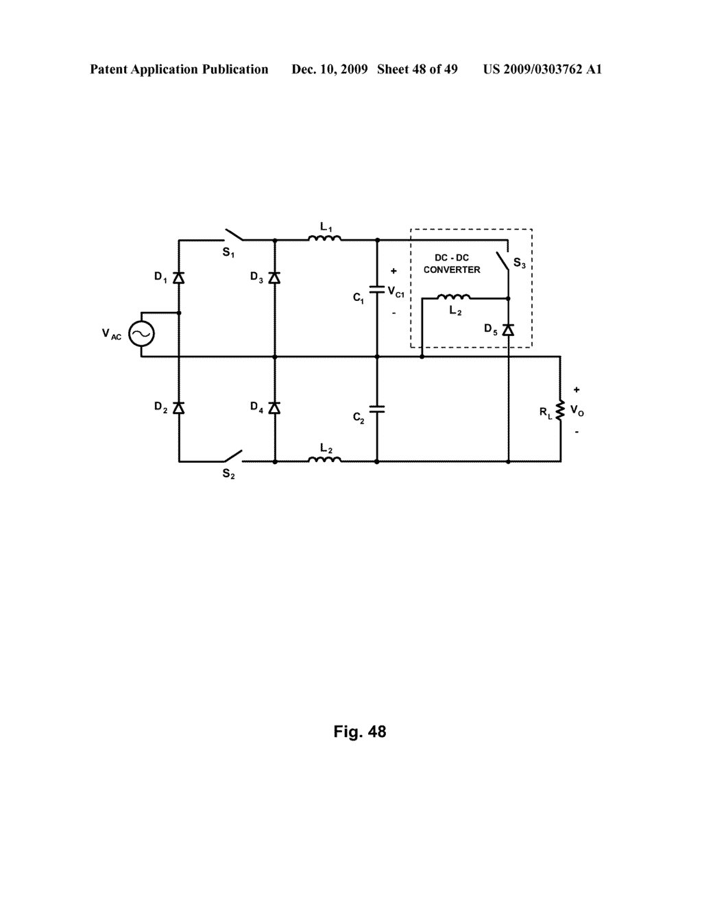 POWER FACTOR CORRECTION RECTIFIER THAT OPERATES EFFICIENTLY OVER A RANGE OF INPUT VOLTAGE CONDITIONS - diagram, schematic, and image 49