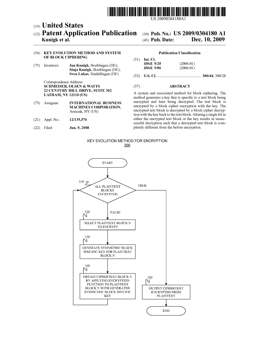 KEY EVOLUTION METHOD AND SYSTEM OF BLOCK CIPHERING - diagram, schematic, and image 01