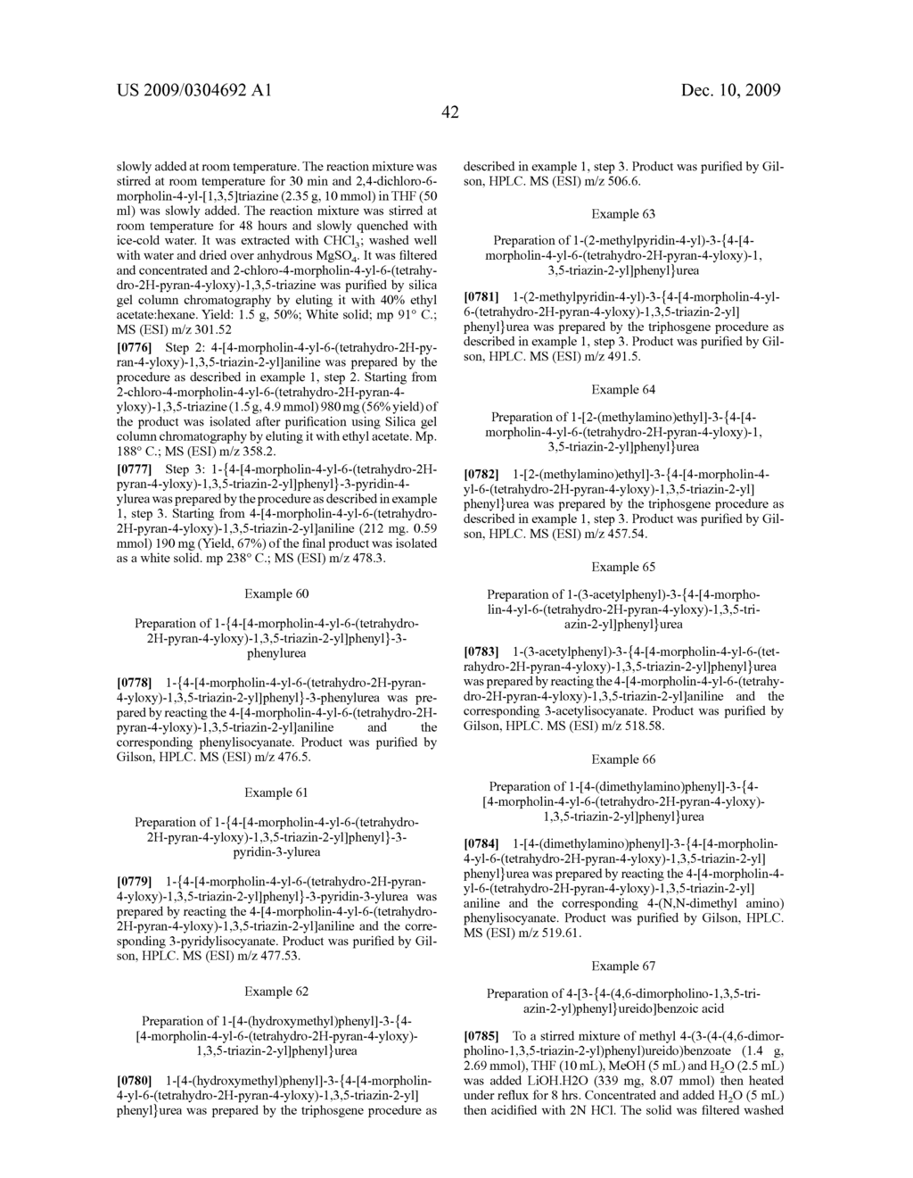 TRIAZINE COMPOUNDS AS PI3 KINASE AND MTOR INHIBITORS - diagram, schematic, and image 43