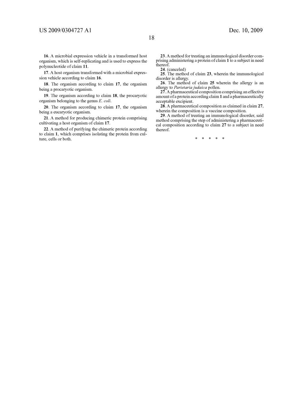 HYPOALLERGENIC CHIMERIC PROTEINS BELONGING TO THE LIPID TRANSFER FAMILY OF PARIETARIA JUDAICA FOR USE IN THE TREATMENT OF ALLERGIES - diagram, schematic, and image 34