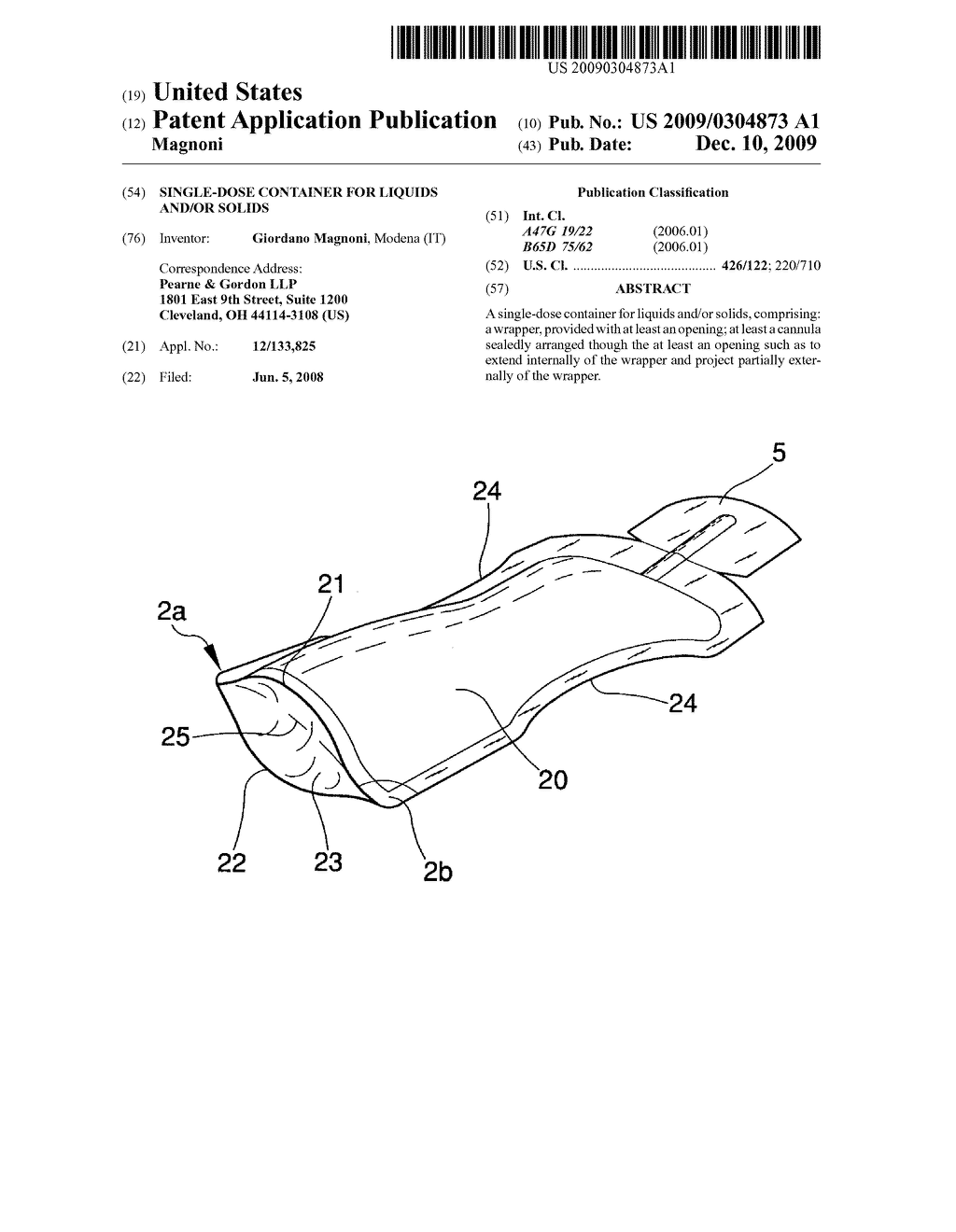 SINGLE-DOSE CONTAINER FOR LIQUIDS AND/OR SOLIDS - diagram, schematic, and image 01