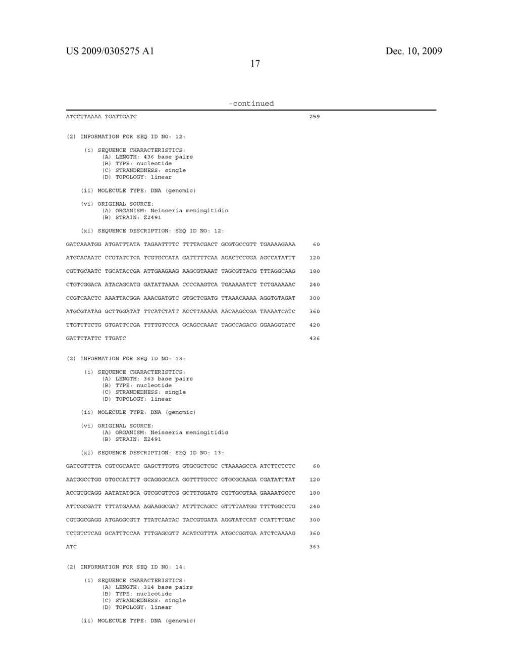 DNAs AND PROTEINS OR PEPTIDES SPECIFIC TO BACTERIA OF THE SPECIES NEISSERIA MENINGITIDIS, PROCESS FOR OBTAINING THEM AND THEIR BIOLOGICAL USES - diagram, schematic, and image 27