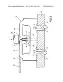 PLUG CONNECTOR ON A COMPONENT WHICH IS TO BE FIXED IN A HOLE OF A BASE-PLATE diagram and image