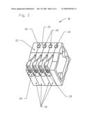 Multi-polar connecting terminal diagram and image