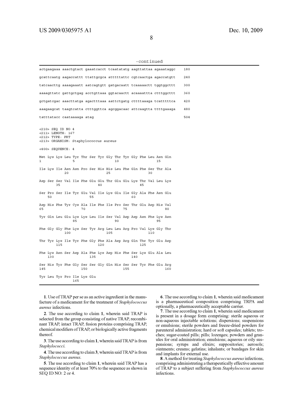 Use of Trap Protein Per se as an Active Ingredient for the Manufacture of a Medicament for the Treatment of Staphylococcus Aureus Infection - diagram, schematic, and image 13