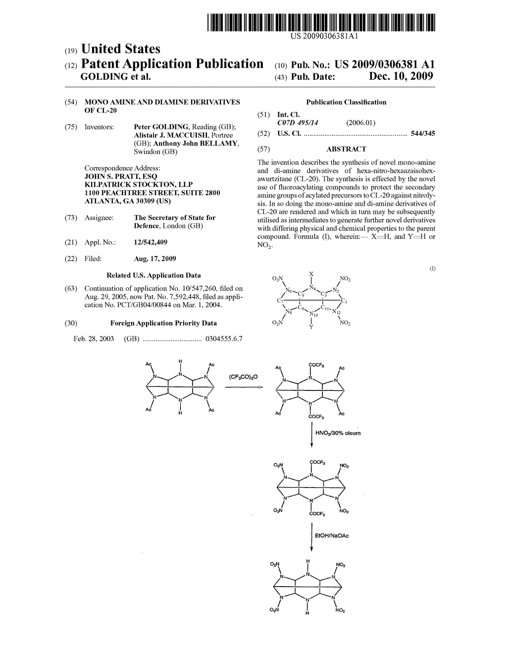 Mono Amine and Diamine Derivatives of CL-20 - diagram, schematic, and image 01