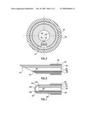 Hybrid cannula/electrode medical device having protected wire passage diagram and image