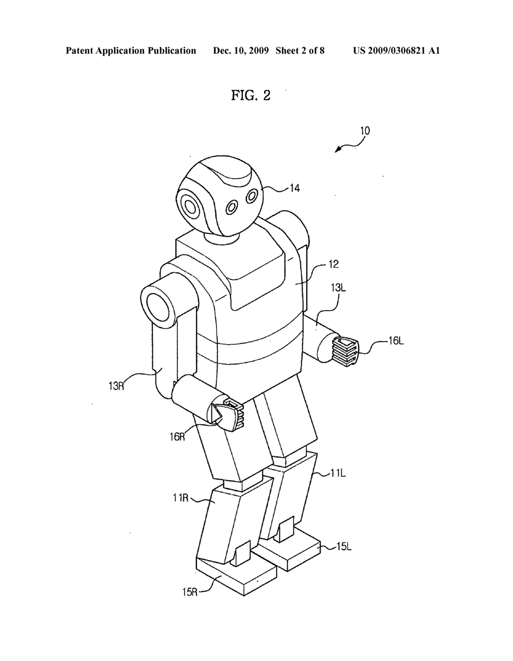 Robot and method of controlling walking thereof - diagram, schematic, and image 03