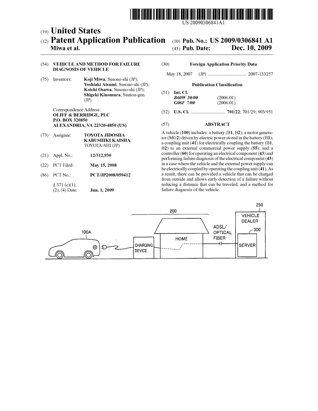 VEHICLE AND METHOD FOR FAILURE DIAGNOSIS OF VEHICLE - diagram, schematic, and image 01