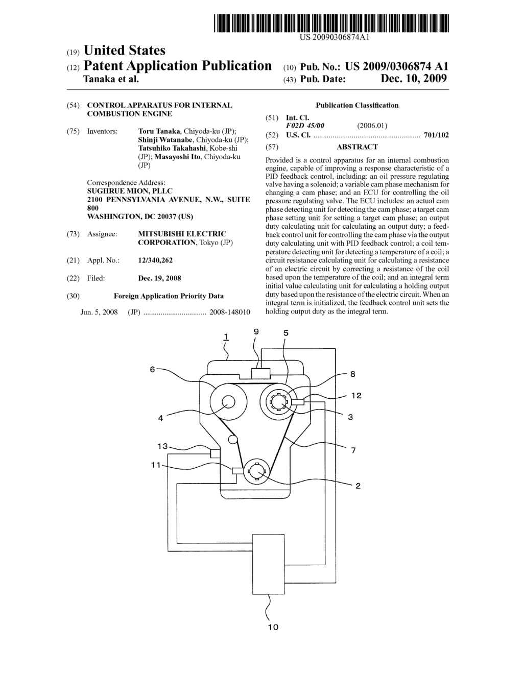 CONTROL APPARATUS FOR INTERNAL COMBUSTION ENGINE - diagram, schematic, and image 01