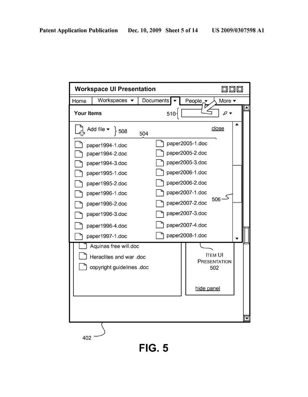 MANAGING ITEM ACCESS IN A COLLABORATIVE WORKSPACE - diagram, schematic, and image 06