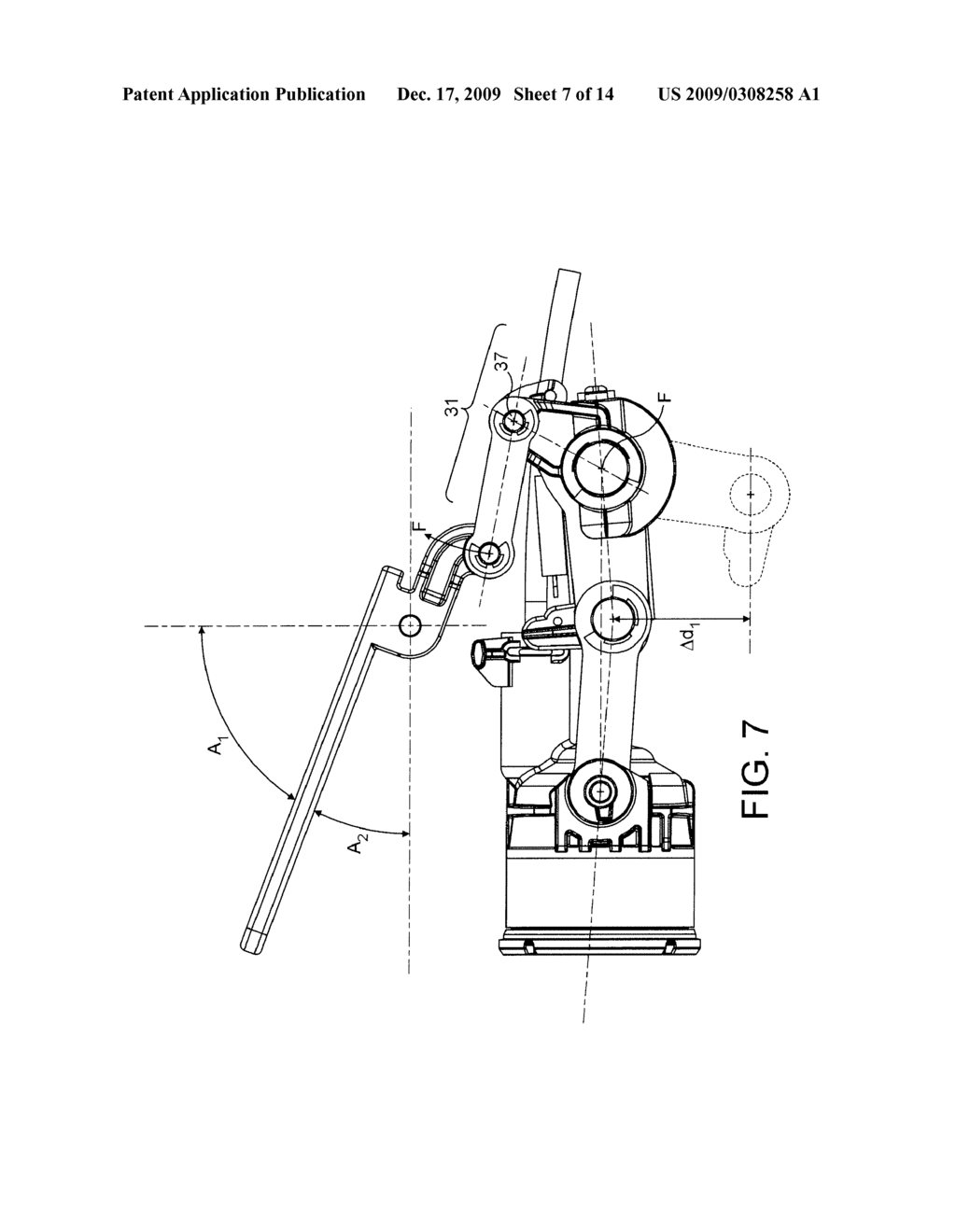 BREWING DEVICE FOR CAPSULE WITH CLOSURE MECHANISM OF VARIABLE TRANSMISSION RATIO - diagram, schematic, and image 08