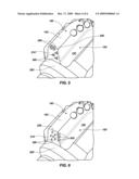 ROTARY DRILL BITS AND DRILLING TOOLS HAVING PROTECTIVE STRUCTURES ON LONGITUDINALLY TRAILING SURFACES diagram and image